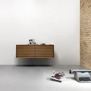 Actieprijs Punt Dressoir Sussex B 119.2 - zonder - voor wandmontage - Super mat walnoot