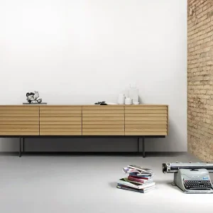 Actieprijs Punt Dressoir Sussex B 235,7-hoge poten-Super Mat Eiken