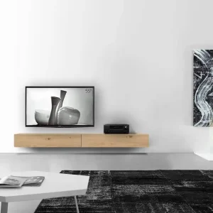 Must-Have Livitalia Houten lowboard configurator wand 240 cm 24 cm 46 cm licht eiken