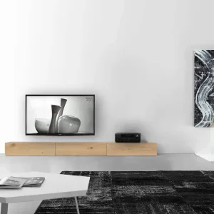 Livitalia Houten lowboard configurator vloer 270 cm 24 cm 46 cm licht eiken Beperkt Aanbod