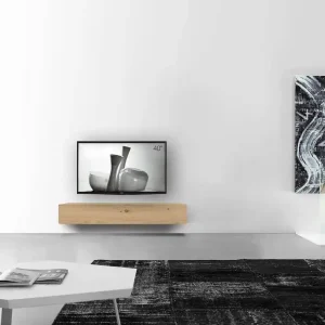 Livitalia Houten lowboard configurator wand licht eiken B 150 / H 32 / D 46 cm Must-Have