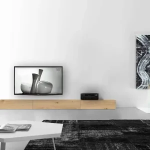 Livitalia Houten lowboard configurator vloer 300 cm 24 cm 46 cm licht eiken Superprijs