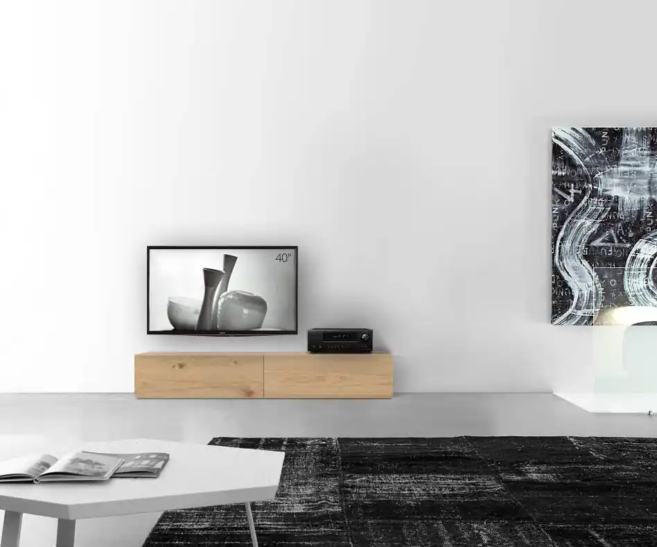 Meest Verkocht Livitalia Houten lowboard configurator Vloer 180 cm 32 cm 46 cm licht eiken