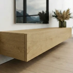 Livitalia Houten lowboard configurator wand 150 cm 32 cm 46 cm licht eiken Beste Prijs