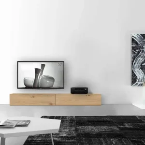 Superprijs Livitalia Houten lowboard configurator vloer 240 cm 32 cm 46 cm licht eiken