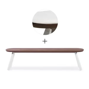 Aanbieding RS Barcelona Ping Pong Bank Wit B180 cm Wit Buiten