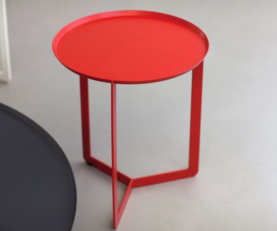 Tijdelijk Beschikbaar MEME Design Ronde bijzettafel-D60cm-H36cm-FANGO / RAL 7002-ROUND 2