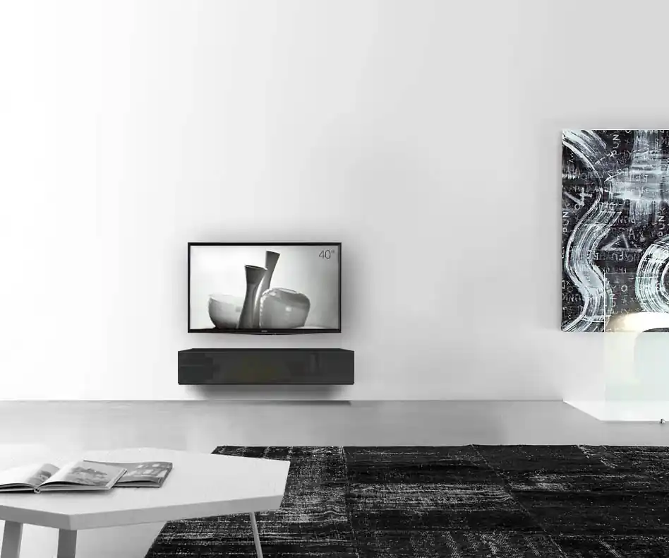 Aanbieding Livitalia Box lowboard configurator-wand-120-25-5-35-glanzend-zwart