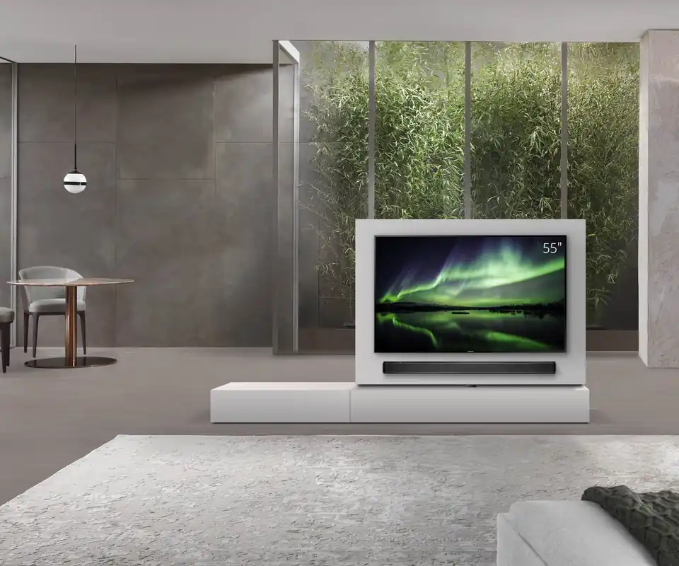 Korting Livitalia Roto lowboard ruimteverdeler met draaibaar TV-paneel-B150-65-H25-T56-ArticoM-B90li-oBox