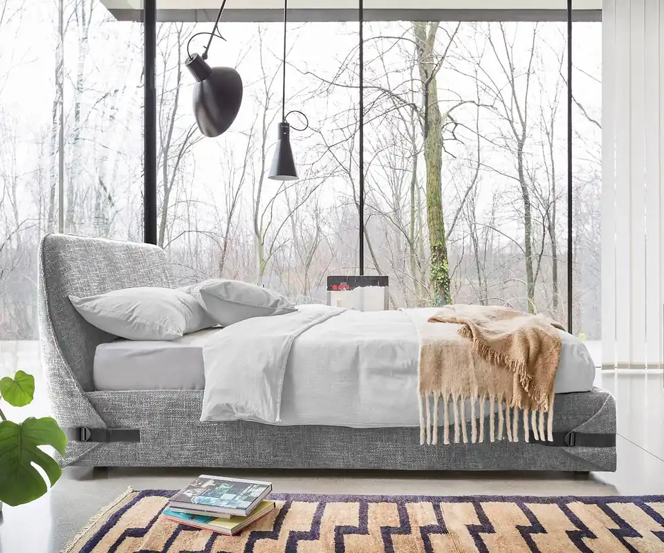 Novamobili Bedlaken-180x200 cm-zonder-lattenbodem-Memory 47 Lichtgrijs Goedkoop