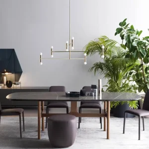 Novamobili Tafel Torii Kleur Tafelpoten Massief eiken Carbone Kleur Tafelblad Carrara marmer Wit hoogglans Afmetingen & afwerking Marmeren blad 200 x 100 cm / H 75 cm Lage Prijs