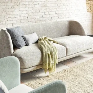 Actieprijs Novamobili Sofa overtrek Sophie 12 Beige Breedte B 220 cm Accessoires 1x poef B 82x82 cm / H 45 cm