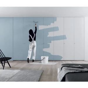 Nieuw Novamobili Garderobekast Intono Draaideuren Greepoptie Rond Metaal Brons Garderobehoogte 258 cm Garderobebreedte B 402,5 cm - 8 draaideuren