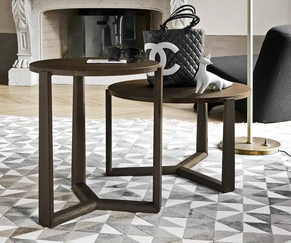 Weekendaanbieding Livitalia Salontafel Madeira Uitvoering D 46 cm / H 51 cm Kleurenversie Licht eiken