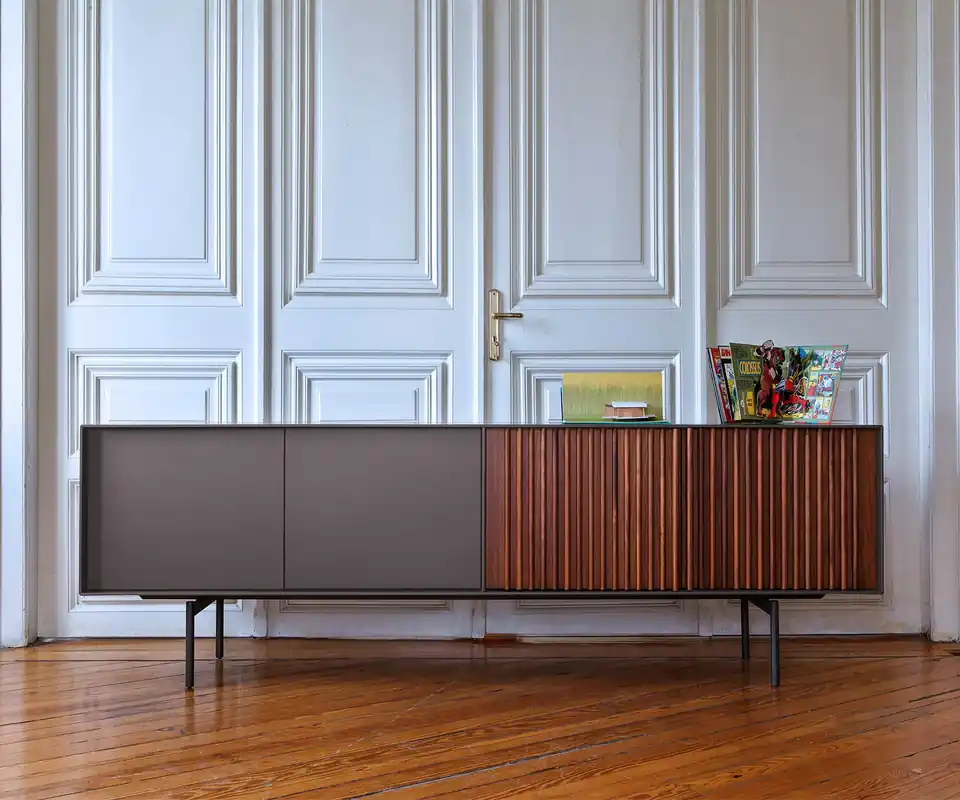 al2 ka-bera 003 B Dressoir B 240 cm / H 79cm / D 50 cm Lichtgrijs mat Hete Deal
