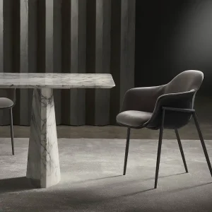 Actieprijs Marelli Chia fauteuil kleur hoes lichtgrijs fluweel met zwart leer (rug)