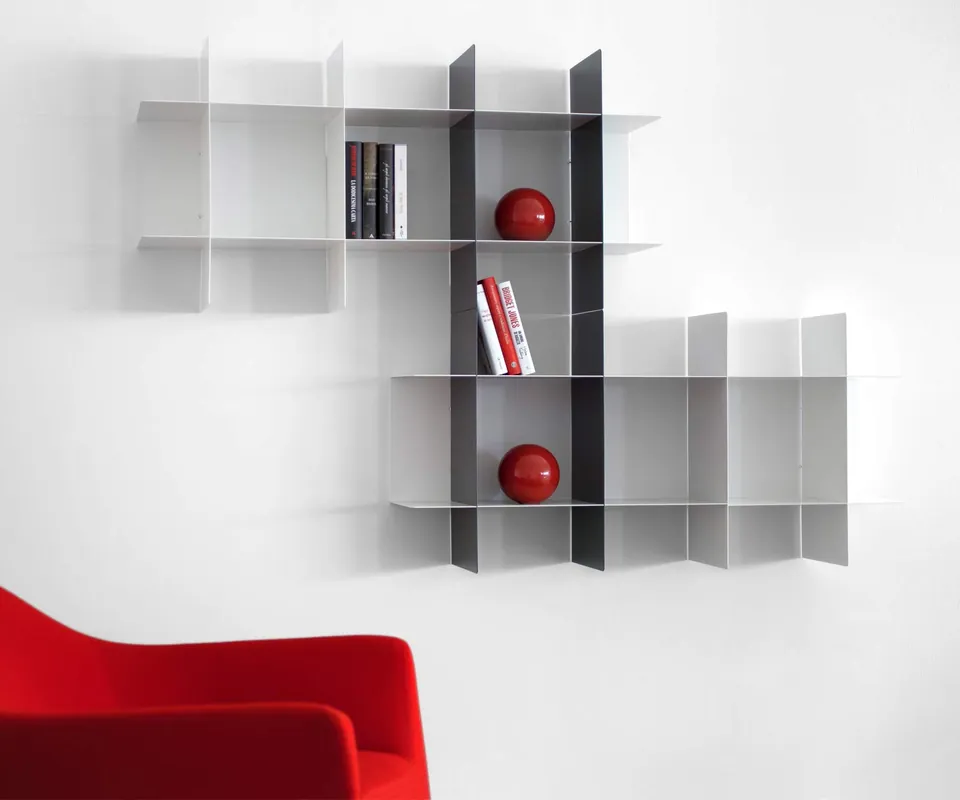 MEME Design Innesto boekenkast kleur 15 PAPAVERO / RAL 3000 Express Levering