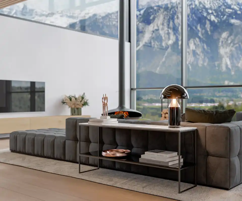 Marelli Console Frame B 200 x 40 cm / H 70 cm Carrara wit Kleur Frame Zwart Mat RAL9017 zonder impregnatie Koop Vandaag