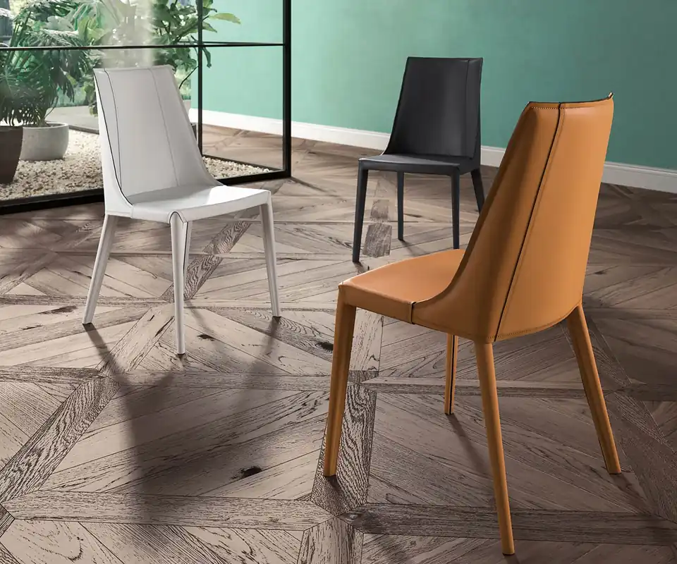Korting Ozzio Loren leren stoel S337 Kleur van het leer Beige