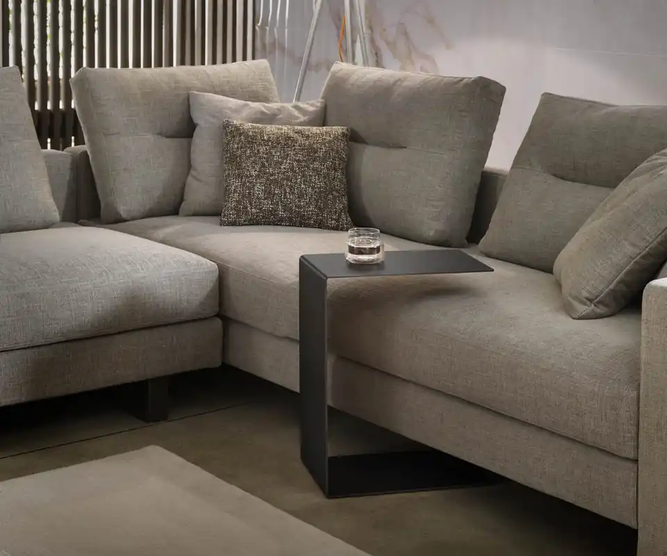 Marelli Mini sofa bijzettafel B 50 x 36 cm / H 58 cm Kleur Frame goud geborsteld metaal Bestseller