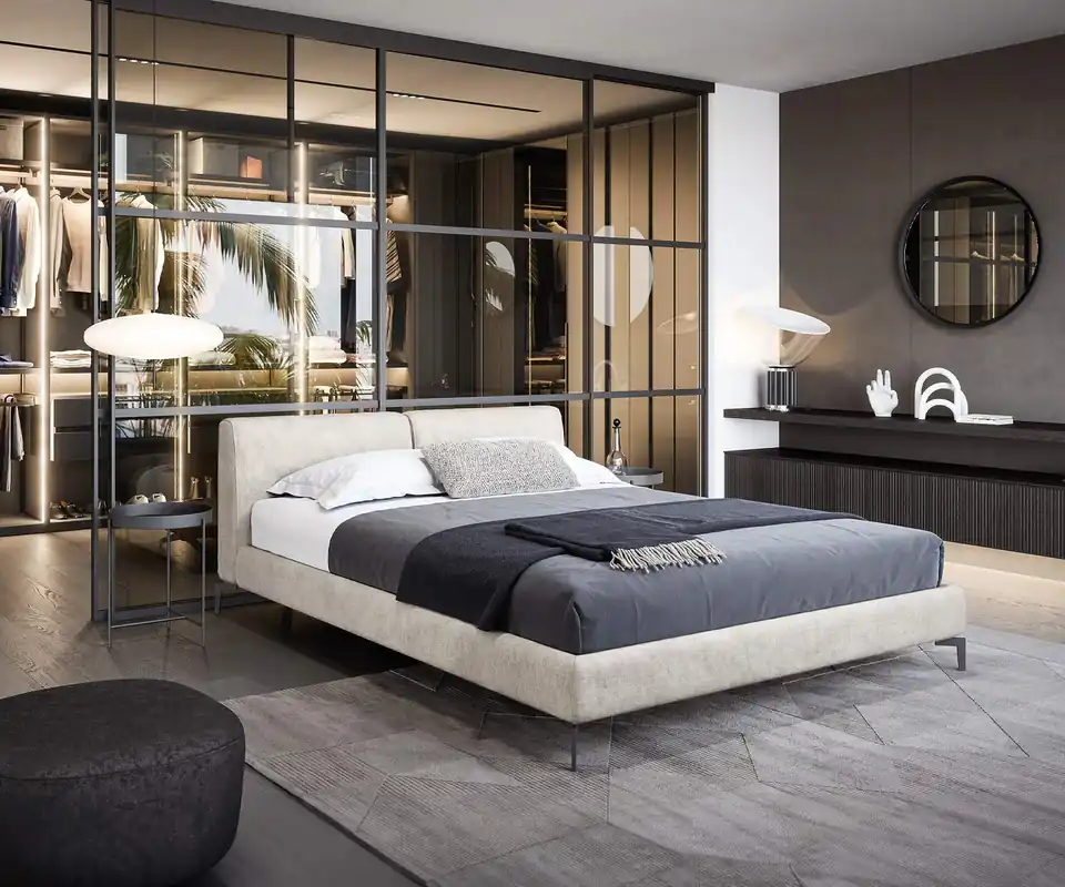 Must-Have Novamobili Margot gestoffeerd bed