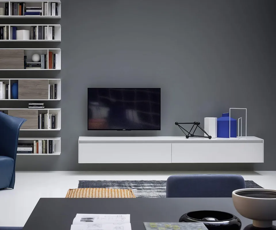 Weekendaanbieding Novamobili Omgekeerde lowboard configurator Versie Vloer Breedte B 300 cm Kleur afwerking Glans Kleur Zand (Sabbia, vergelijkbaar met RAL1019) Hoogte H 42,8 cm Diepte D 51,8 cm