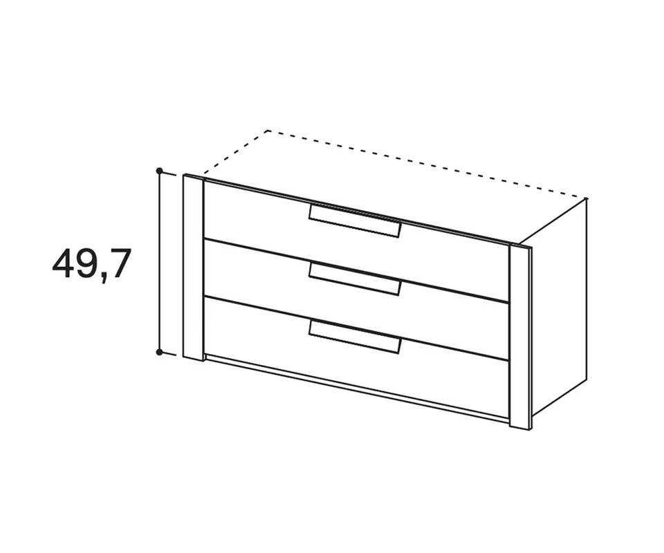 Garderobetoebehoren Armadi 3-ladenkast breedte B 87,5 cm Korting