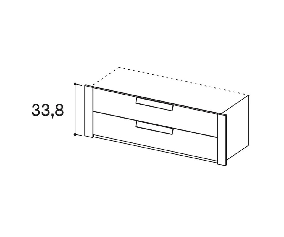 Garderobetoebehoren Armadi 2-lade element breedte B 57,5 cm Korting