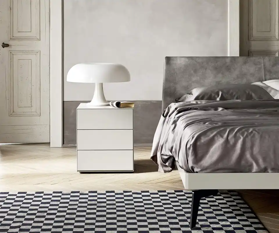 Gratis Retour Livitalia Ecletto nachtkastje 3 laden Breedte 60 cm Breed Kleur body & front Zwart mat (vergelijkbaar met RAL 9011)