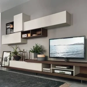 Livitalia Open lowboard oriëntatie TV staat links Breedte B 270 cm Roteerbare TV-bevestiging zonder (met kabelopening) Hoogte H 56 cm Direct Beschikbaar