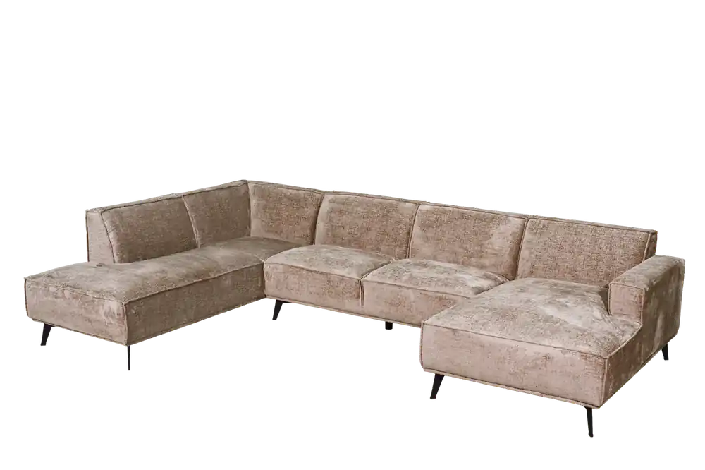 Leeds Ottoman L - 2,5 - Chaise R - Touch 04 Taupe - Leeds Weekendaanbieding