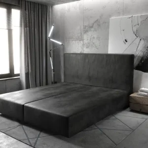 Shop Nu Boxspring frame Dream-Well 180x200 cm Antraciet Vintage Mikrofaser