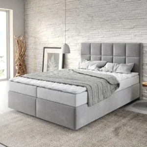 Uitverkoop Boxspringbed Dream-Fine 140x200 microvezel grijs
