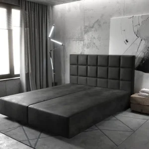 Voordeelprijs Boxspring-frame Dream-Fine 180x200 microvezel antraciet Vintage