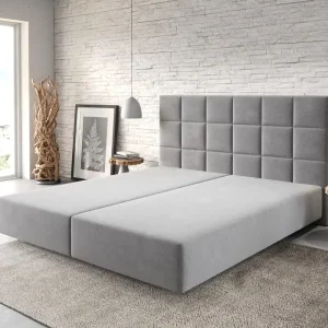 Uitverkoop Boxspring-frame Dream-Fine 180x200 microvezel grijs