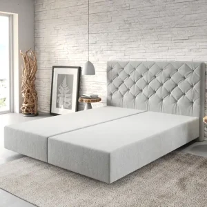 Tijdelijk Beschikbaar Boxspring-frame Dream-Great 160x200 microvezel zilvergrijs
