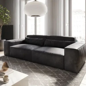 Actieprijs Grote bank Sirpio 230x95 cm Vintage kunstleer antraciet