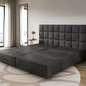 Beste Prijs Boxspringframe Dream-Fine microvezel antraciet vintage 200x200 cm