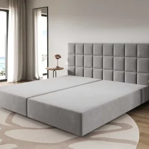 Veilige Betaling Boxspringframe Dream-Fine microvezel grijs 200x200 cm