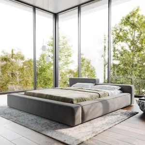 Voordeelprijs Bedframe Kalinea 180x200 cm microvezel grijs