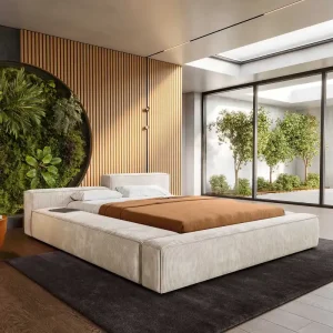 Bestseller Bedframe-gestoffeerd Kalinea 140x200 cm Cord Beige