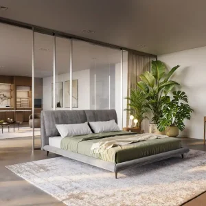 Bedframe Cusino 180x200 cm microvezel grijs gestoffeerd Meest Verkocht