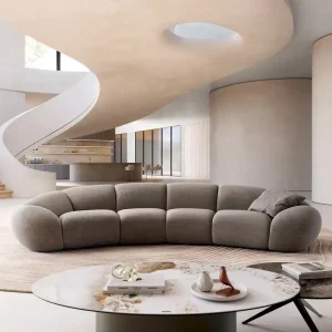 Dagaanbieding Big-sofa Lunna 360x175 cm platbinding bruin 2 kussens