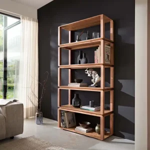 Beperkt Aanbod Staande-kast Sakura 100x200 cm Acacia Natuur 5 vakken Direct verzendklaar