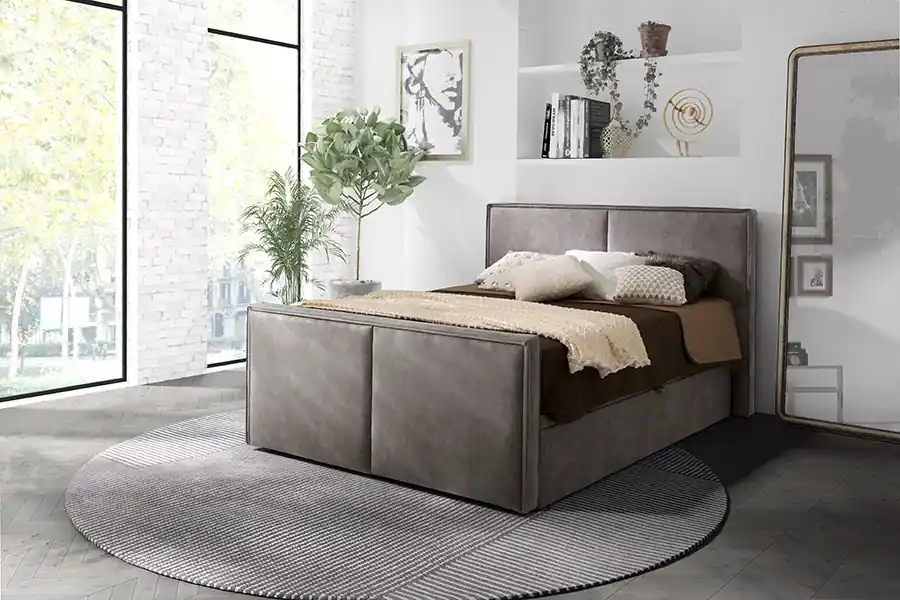 Superprijs Boxspring Havana - taupe - velvet (180 cm)