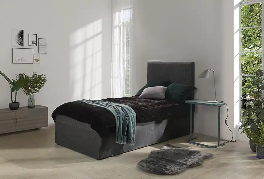 Boxspring Porto - blauw (90 cm) Flitsaanbieding