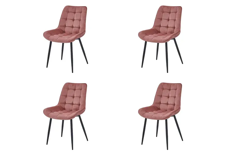 Weekendaanbieding Hoekbank Fleur - velvet - roze - rechts