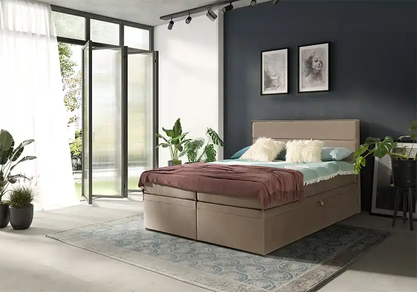 Bestel Nu Boxspring Den Haag - groen - velvet (180 cm)