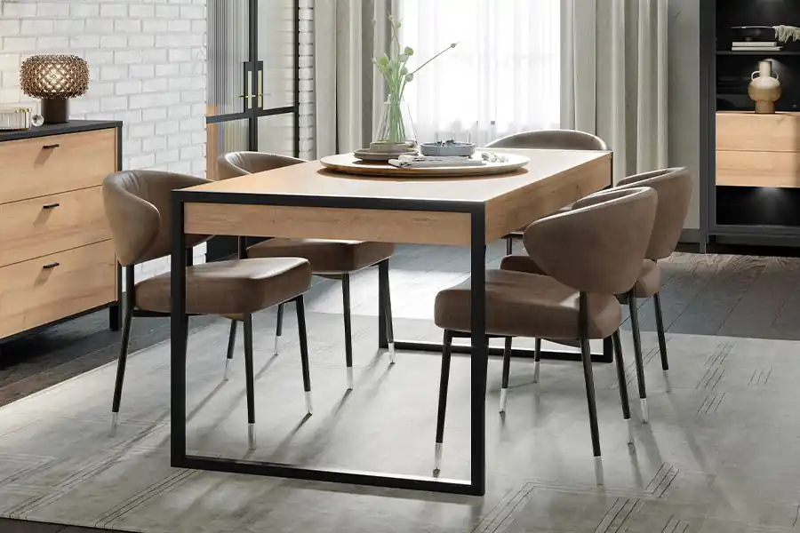 Eetkamerstoel Elise - velvet - zwart Dagaanbieding