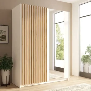 Aanbieding Kledingkast Gose - met spiegel - artisan (150 cm)